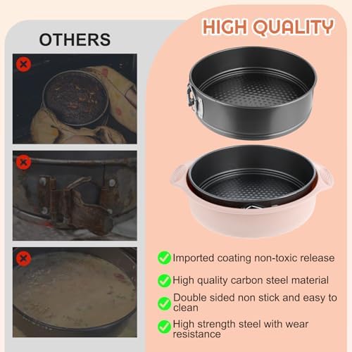 9 Inch Springform Pan with Pan Protector, Non-stick Leakproof