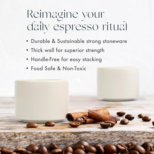 Folk Ceramics Leonard Ceramic Espresso Cups | Modern Stackable