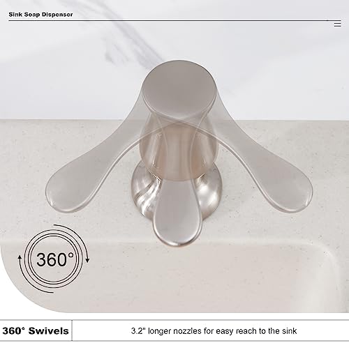 GAGALIFE Kitchen Sink Soap Dispenser, Brushed Nickel, G0086BN-G
