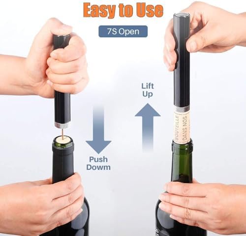 Zerodis Needle Type Wine Bottle Opener, Easy Cork Remover Corkscrew