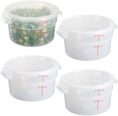 CURTA Food Storage Containers with Lids, 2 Quart, Pack of 4