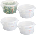CURTA Food Storage Containers with Lids, 2 Quart, Pack of 4