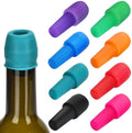 8 Pack Silicone Wine Stoppers, by Brusoon (Multicolor)