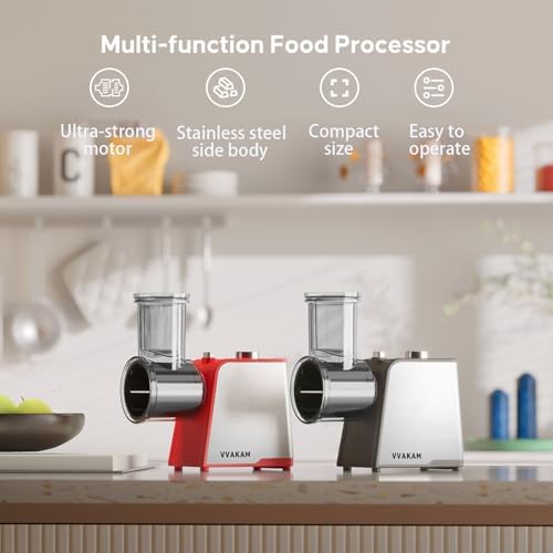 Electric Cheese Grater and Vegetable Slicer, 300W, Black