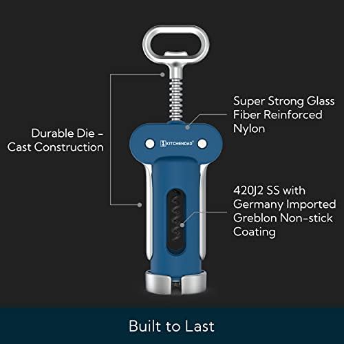 KITCHENDAO Luxury 3 in 1 Wine Opener with Foil Cutter, Beer Bottle