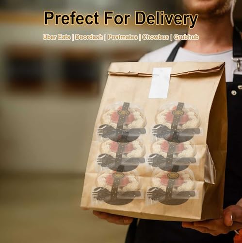 4 Inch Mini Round Dessert Pans with Lids, 100 Pack, Black & Gold