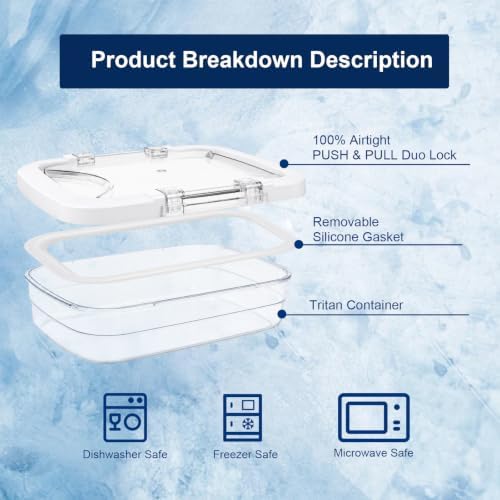 3 Pack Deli Meat Container for Fridge, Stackable Refrigerator