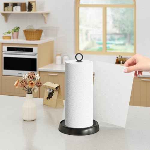 Stainless Steel Countertop Paper Towel Holder, Black