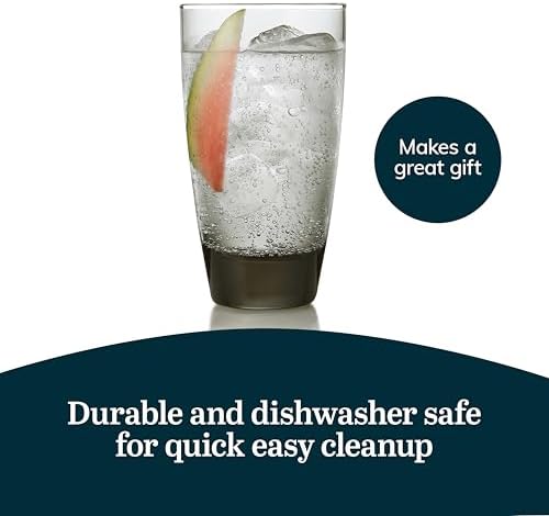 Libbey Classic Smoke Tumbler Glasses, Classy, Timeless Drinkware Set