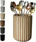 TOPYOKK Stoneware Coffee Bar Utensil Holder Tea & Coffee Spoon &