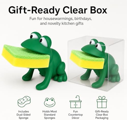 Dependable Industries inc. Essentials Frog Sponge Holder, Green