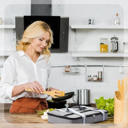 FoldTier Glass Baking Dish with Lid and Carrier, 9 x 13 Inch