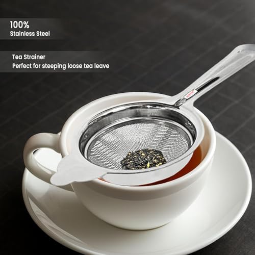 10cm Each Stainless Steel Tea Strainer | Fine Mesh Tea & Coffee