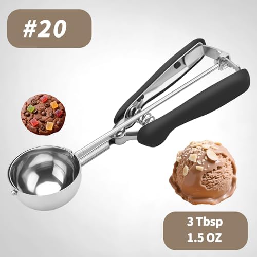 Large Cookie Scoop 3 Tablespoon, Size #20 Dough Scoops for Baking