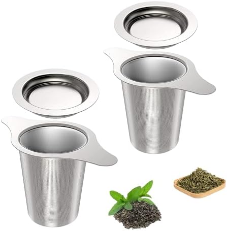 2PCS Stainless Steel Premium Tea & Coffee Strainer Infuser with Double