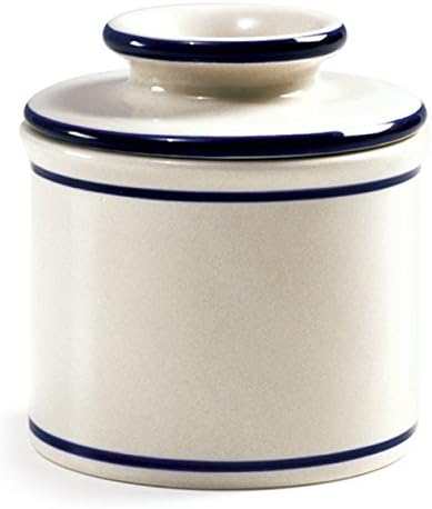 Norpro Glazed Stoneware Butter Keeper,White