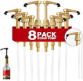 8 pcs Leak Proof Syrup Pumps with Cap, Fits 25.4 Oz/750ml Bottles