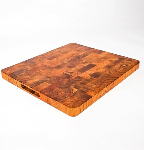 End-Grain Wood Butcher Block Cutting Board, 16"x14"x1"