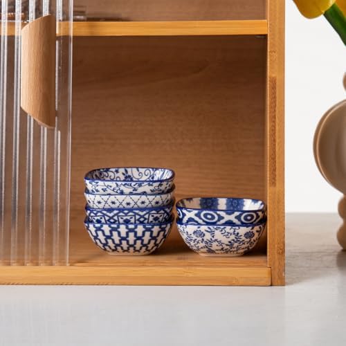 2.6 Oz Ceramic Mini Square Dipping Bowls Set of 6
