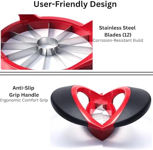 12-Blade Apple Slicer & Corer – Fruit & Vegetable Divider for Apples