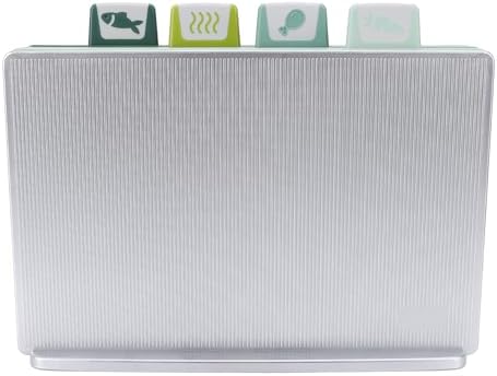 4 Piece Color Coded Cutting Board Set, Plastic Chopping Boards, Non