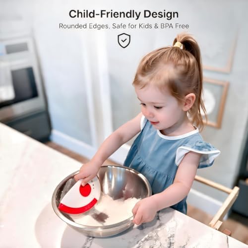 Multi-Purpose Dough Scraper Bench Scraper: 5-in-1 Flexible Bowl