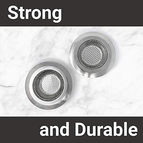 2 Pack Stainless Steel Sink Strainers, 4.5" Kitchen Drain Strainer