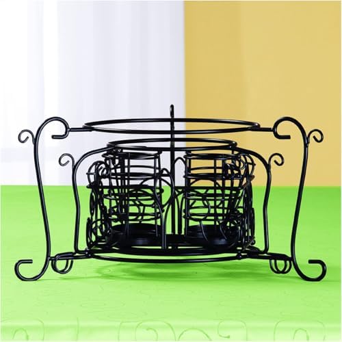 Collections Etc Metal Buffet Organizer with Scroll Design, 7-Piece Set
