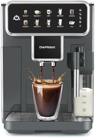 Chef Robot Automatic Espresso Machine, 12 Cup, Gray