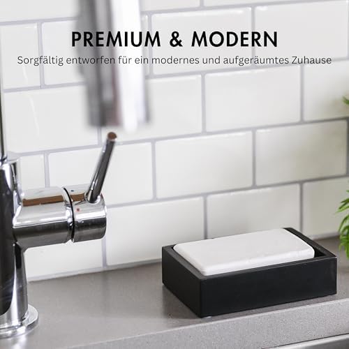 Yew Design Matte Black Square Soap Dish
