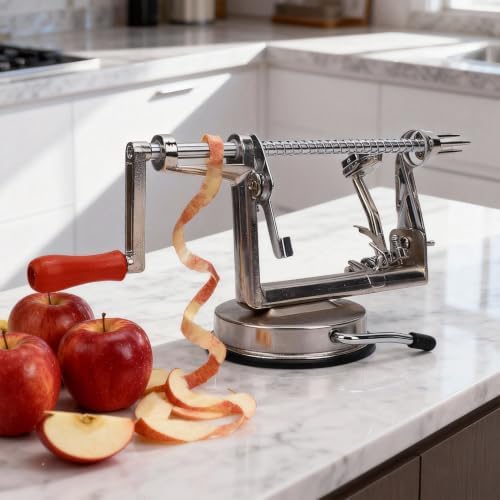 304 Stainless Steel Apples Peeler Corer Slicer, Hand Crank Fruit