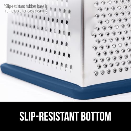 GORILLA GRIP® XL 4-Sided Stainless Steel Cheese Grater, Blue