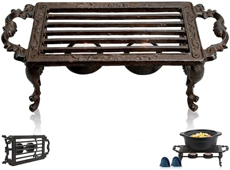 Cast Iron Teapot Warmer, Durable Tea Pot Warmer with 2 Tealight