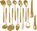 304 Stainlss Steel Matte Kitchen Utensils Set, 12 Pcs Long Metal