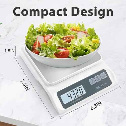 CYBERGIANT 13lb/0.1g Precision Digital Food Scale - Meal Prep Kitchen