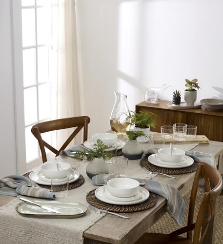 Oneida 24 Seven White Porcelain 18-Piece Dinnerware Set for 6