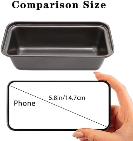 Zddaoole 6 PCS Mini Nonstick Carbon Steel Baking Bread Pan,Mini Loaf