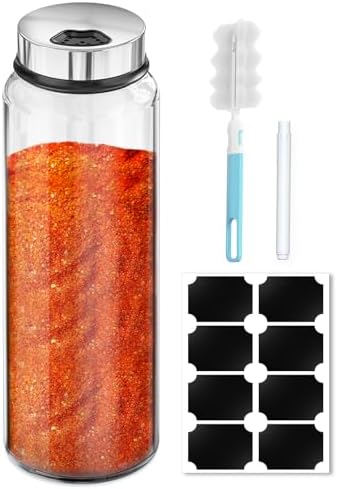 Segarty 15oz Spice Jar with Accessories, 1 Pack 450ml Glass Salt