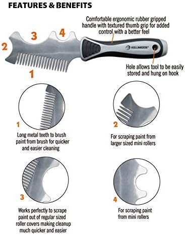 ROLLINGDOG 4 in 1 Paint Brush Comb