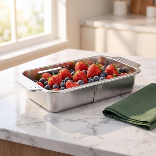4 In 1 Collapsible Colander Strainer, 304 Stainless Steel Expandable