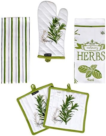 AMOUR INFINI Pot Holders, Oven Mitt and Kitchen Towel Heat Resistant