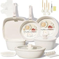 BECIGAR 24PCS Ceramic Pots and Pans Set