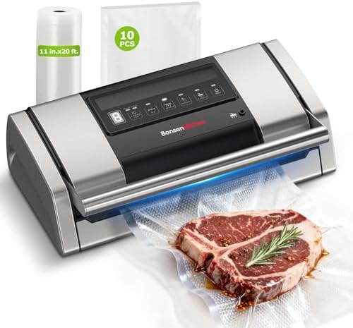 Bonsenkitchen Vacuum Sealer for Food, Digital Timer