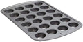 GoodCook Bradshaw Mini Muffin Pan 24 Cup, Classic, Round, Gray
