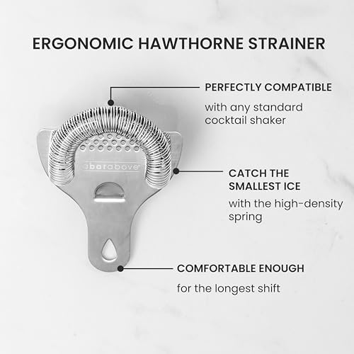 A Bar Above Cocktail Strainer Set, 3 Piece Bundle, Ergonomic and Rust