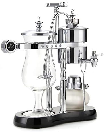 Diguo Belgian Balance Siphon Coffee Maker, Classic Silver