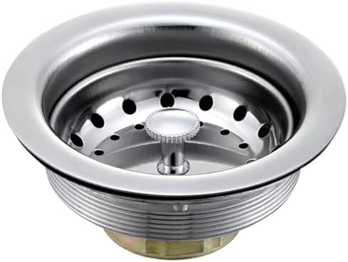 3.5" SS Kitchen Sink Strainer, Drain Basket & Stopper Set