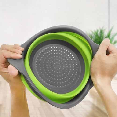 Collapsible Colander Set of 2 (1 Large + 1 Small) – Silicone Kitchen