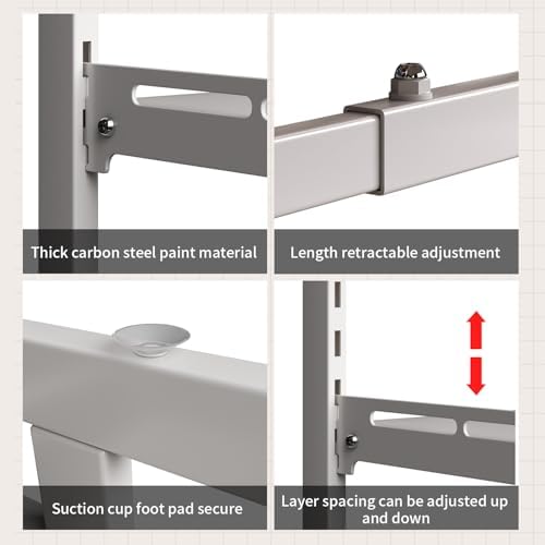 Expandable 3-Tier Microwave Oven Rack, White