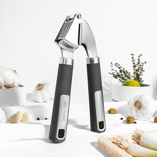 Anthill Stainless Steel Garlic Press, Grey